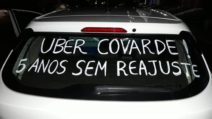 A paralisação nacional foi convocada por meio das redes sociais, com participação da Federação dos Motoristas por Aplicativo do Brasil (FEMBRAPP). Foto: Divulgação. Motoristas de aplicativos de transporte fazem paralisação de 24 horas