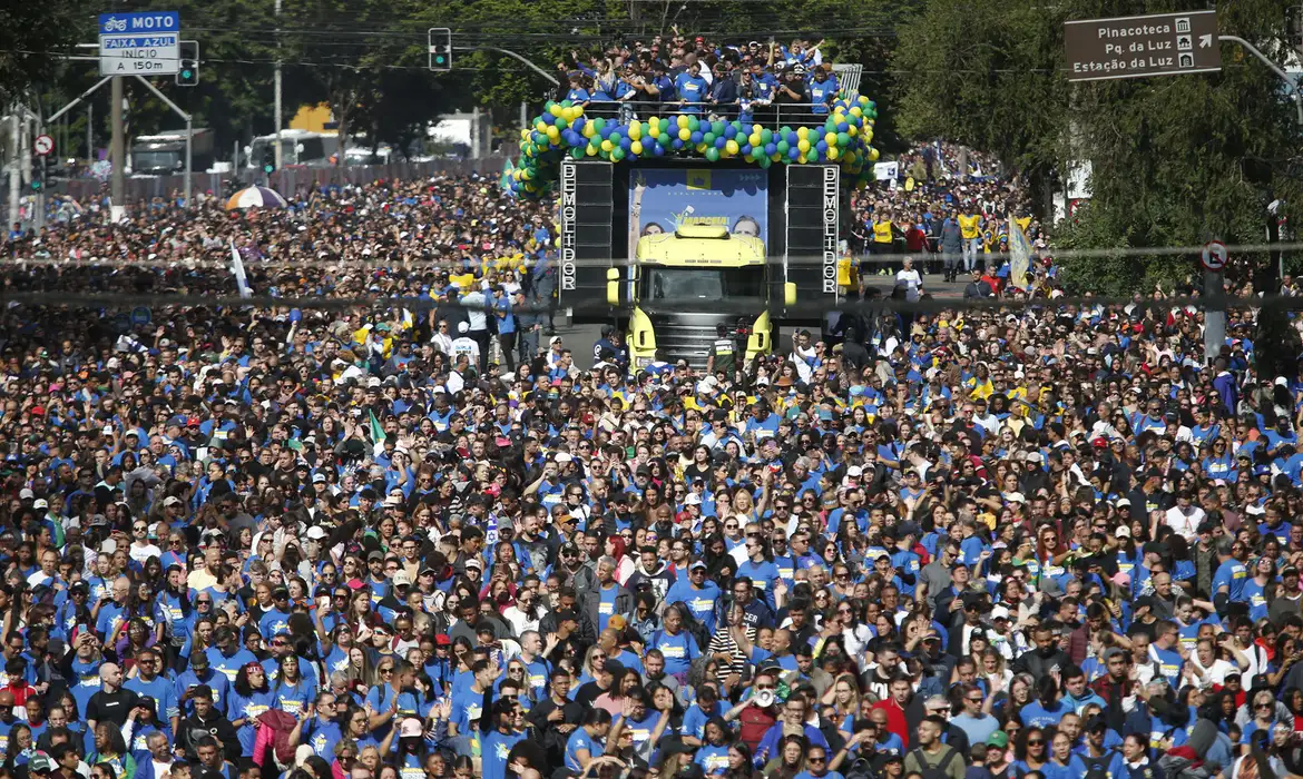 Foto: Paulo Pinto/Agência Brasil Marcha para Jesus reúne milhares de pessoas na capital paulista
