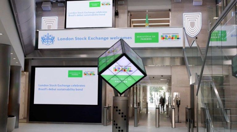 Foto: Divulgação/Bolsa de Londres
Bolsa de valores de Londres acolhe primeiro título sustentável do Brasil