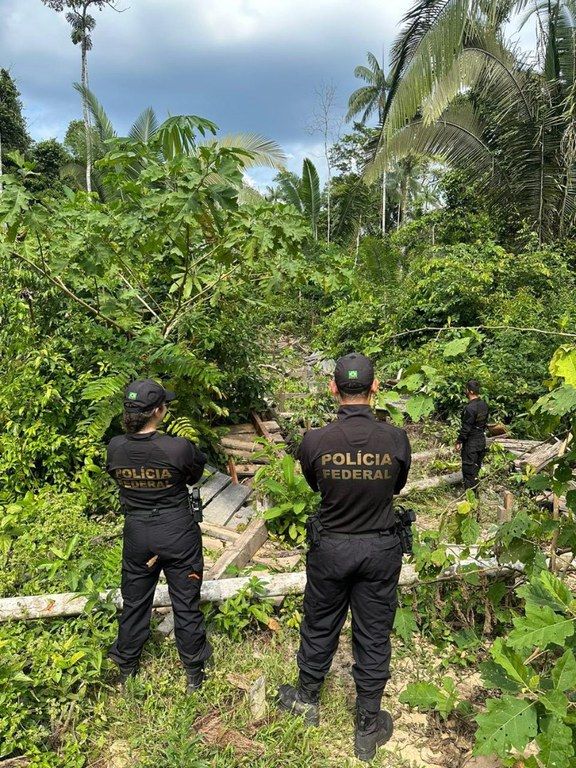 Foto: Divulgação/PF
PF realiza ação para prevenção de crimes na Terra Indígena Igarapé Laje