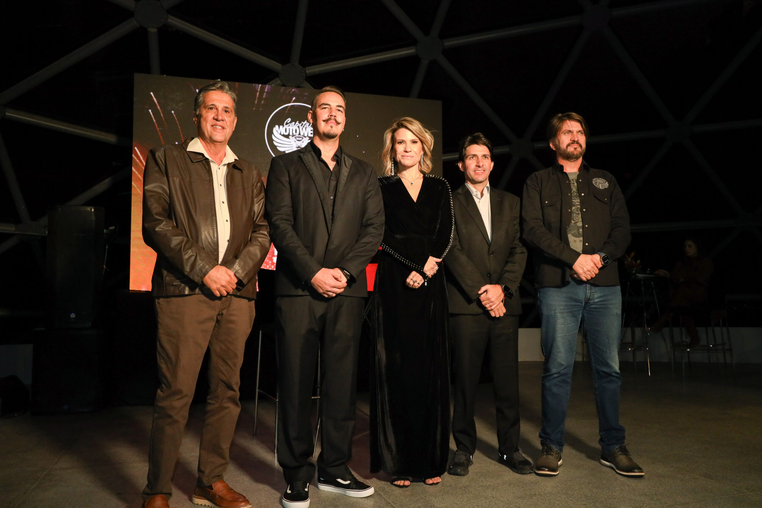Lançamento do Capital Moto Week 2025 contou com a presença do presidente da Novacap, Fernando Leite; do secretário de Turismo, Cristiano Araújo; e do secretário de Cultura e Economia Criativa, Cláudio Abrantes | Foto: Kiko Paz/Novacap GDF participa do lançamento do Capital Moto Week 2025