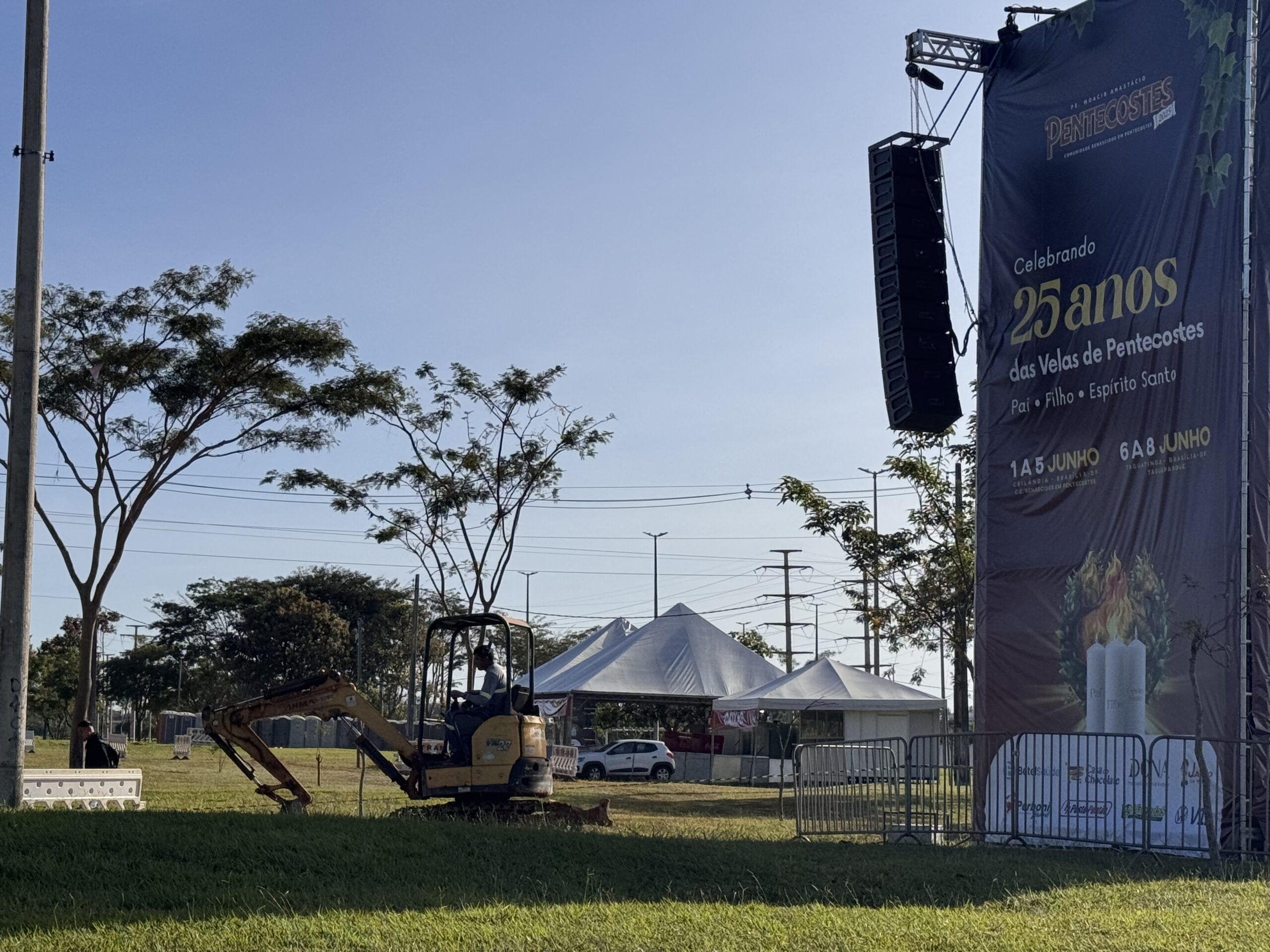 Novacap atuou em toda a área, promovendo melhorias para o local que vai sediar a festividade religiosa | Foto: Divulgação/Novacap
Taguaparque tem reforço na estrutura para receber Festa de Pentecostes